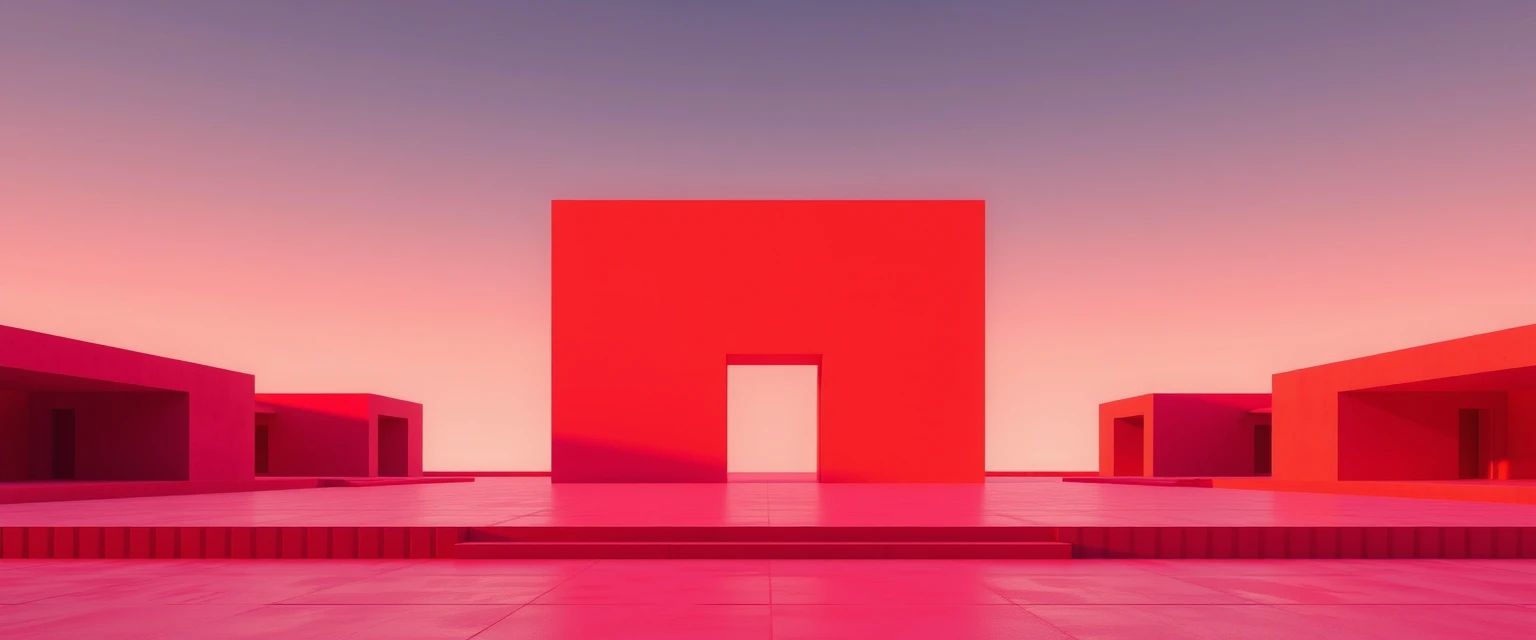 Modern architecture, geometric shapes